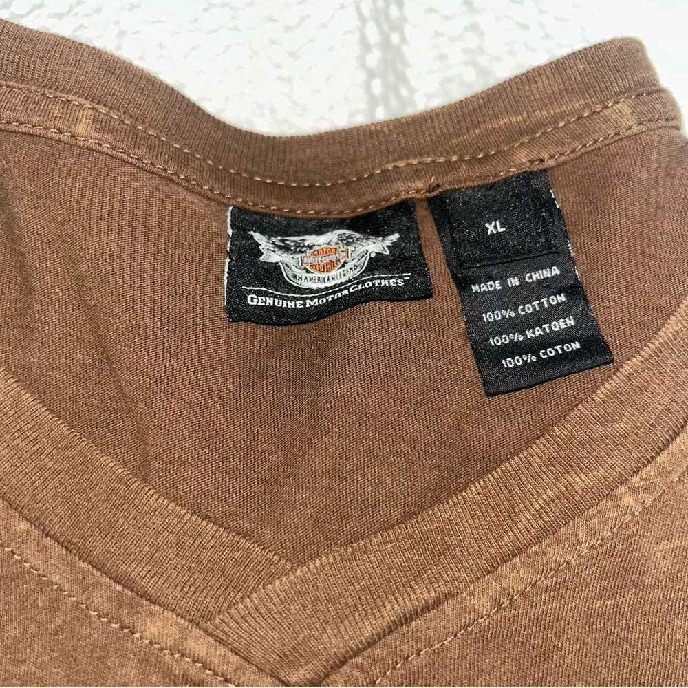 Harley Davidson Brown Graphic T-Shirt - Picture 4 of 5
